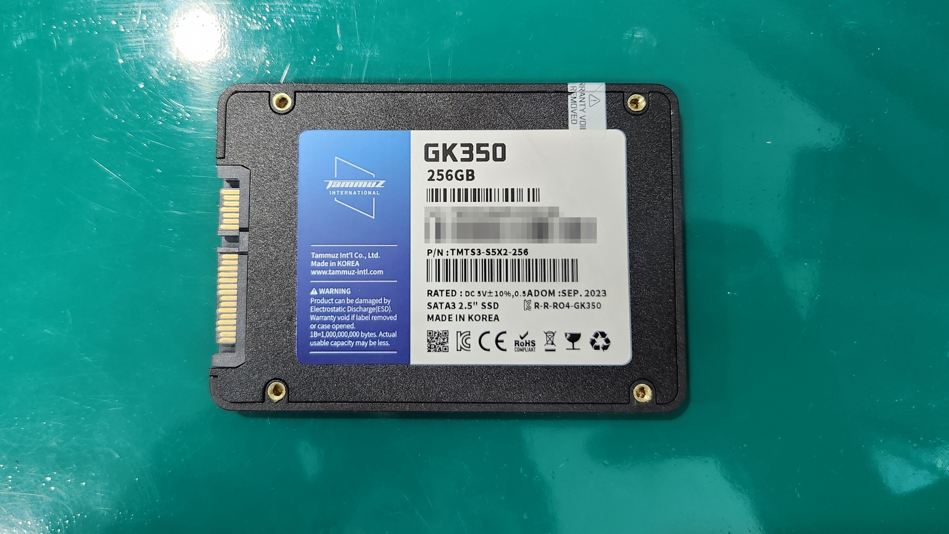 TAMMUZ GK350 256GB SSD 복구 사례